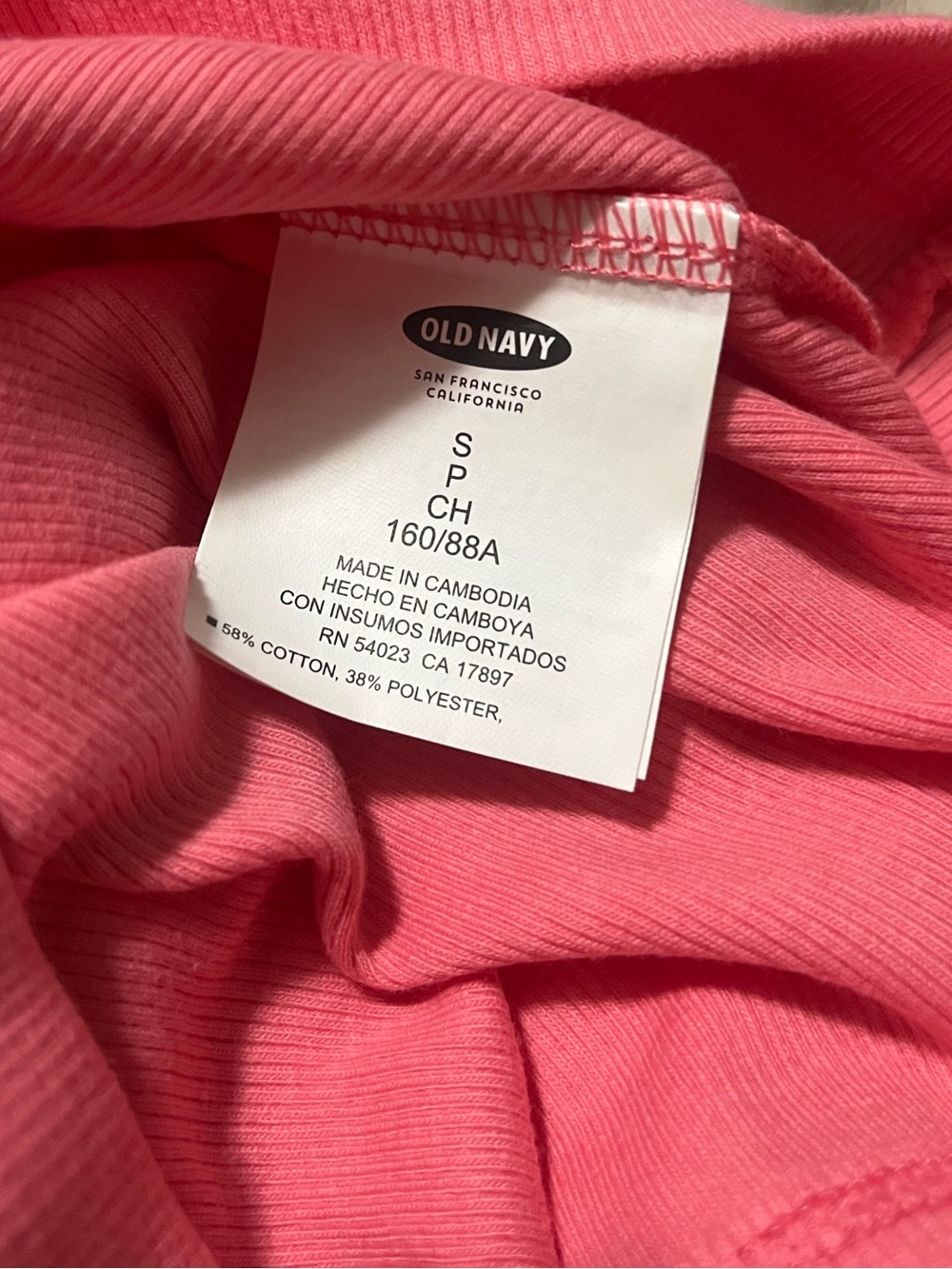 New Old Navy Fitted Ribbed Tank Top Pink Size Small - Picture 5 of 5